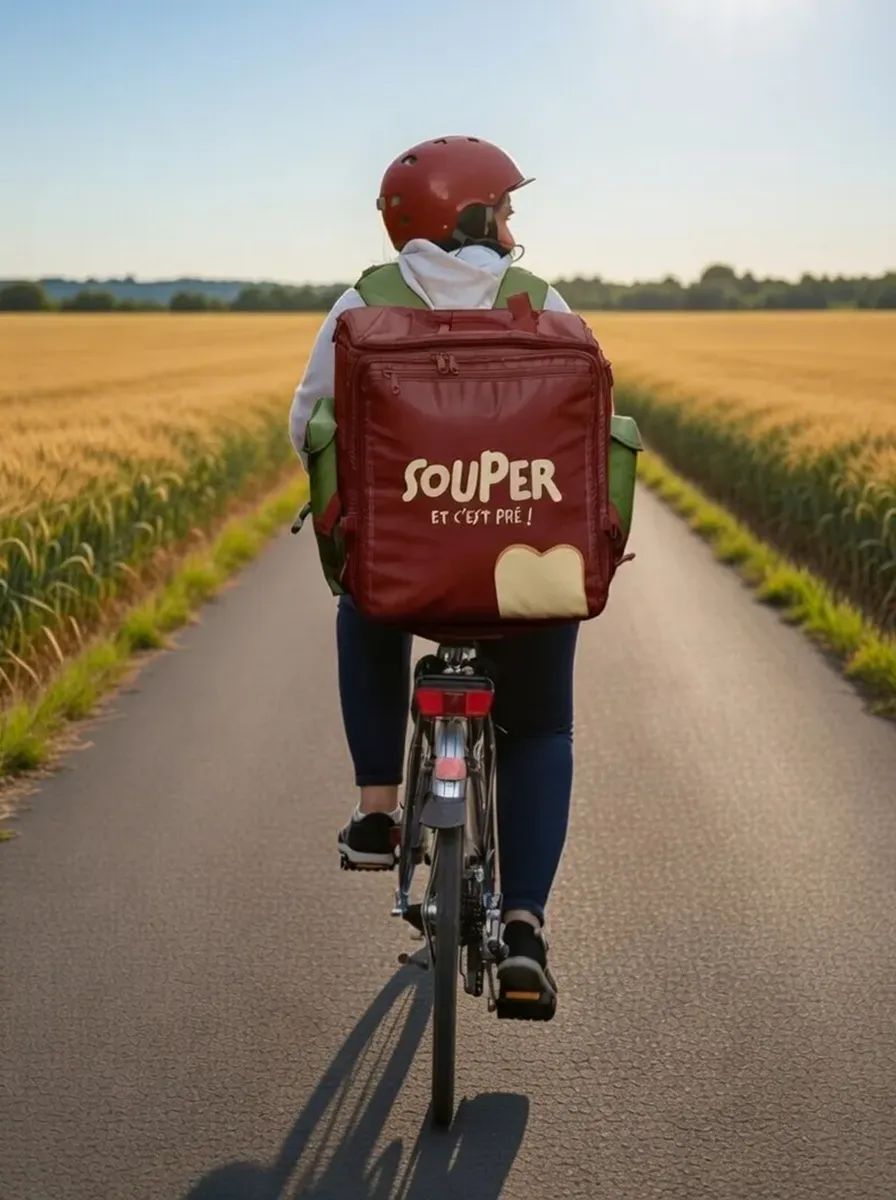 Projet Souper — Livreur et son sac isothermique